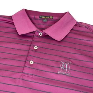 Peter Millar Summer Comfort TPC Sugarloaf Golf Shirt Mens XL Striped